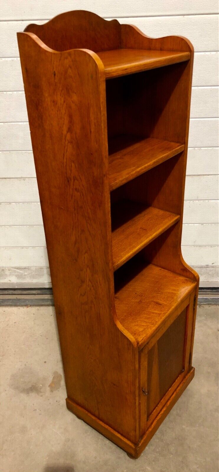 000748....Handsome Vintage Bookcase With Cupboard And Shelves( sold )