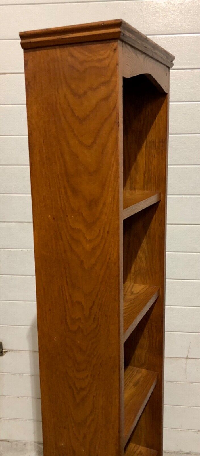 000789....Handsome Pair Of Vintage Solid Oak Bookcases