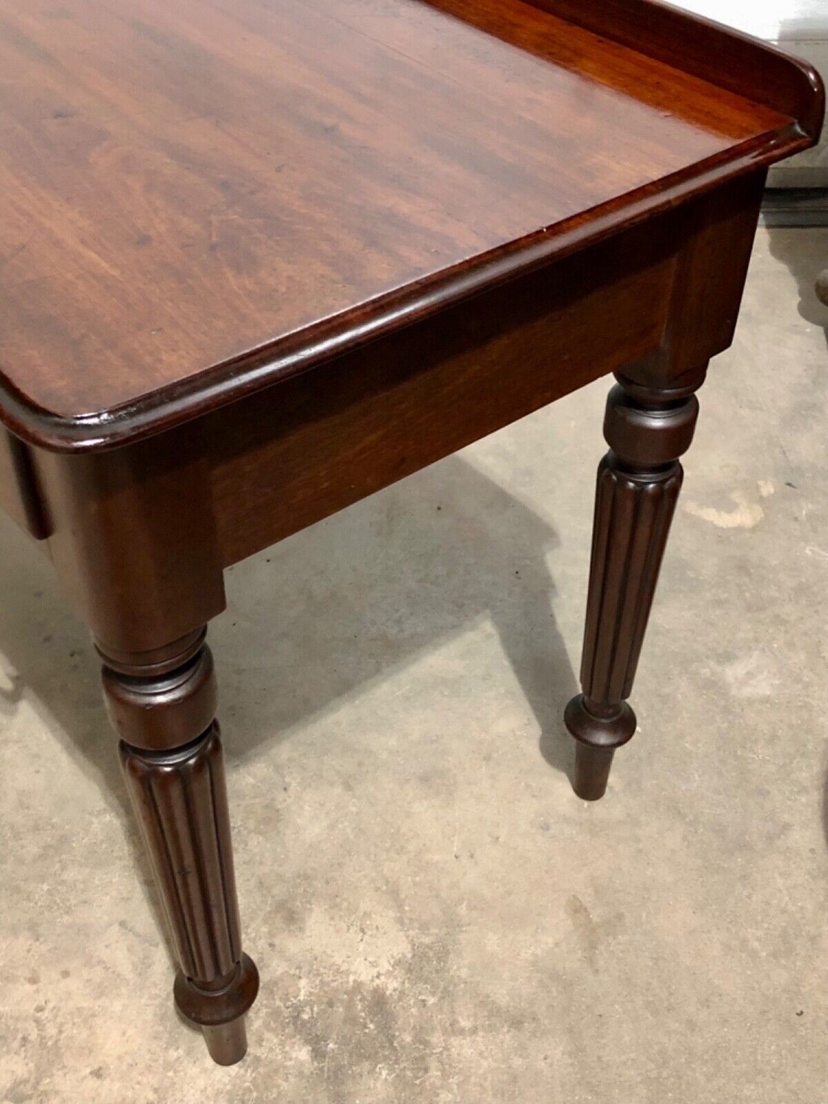 000756....Handsome Antique Mahogany Writing / Hall Table