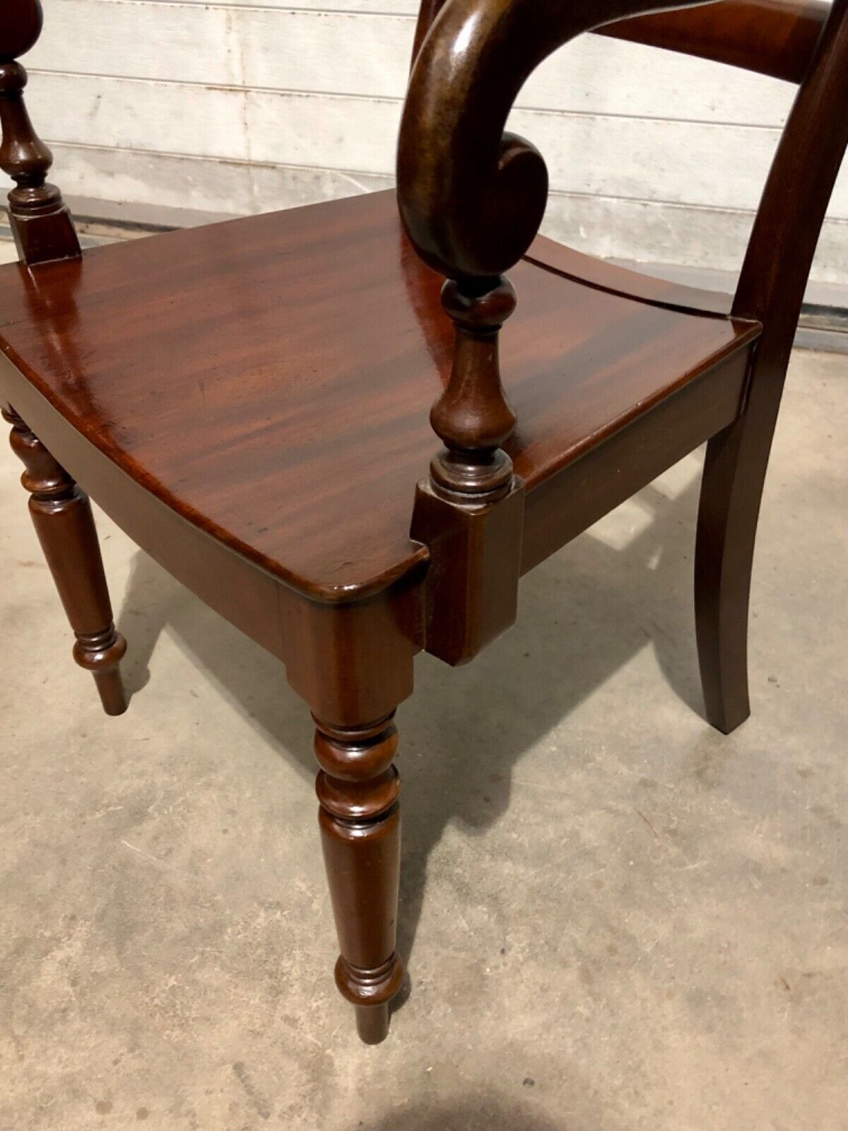 000761....Handsome Antique Regency Mahogany Carver Armchair ( sold )