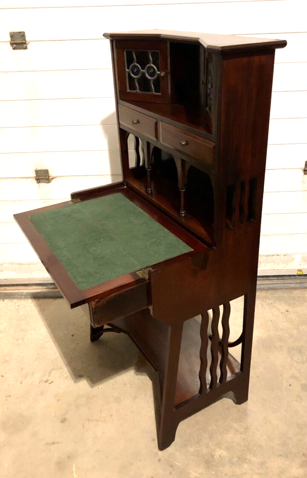 000786....Stunning Arts And Crafts Mahogany Writing Desk By Liberty's Of London ( Sold )