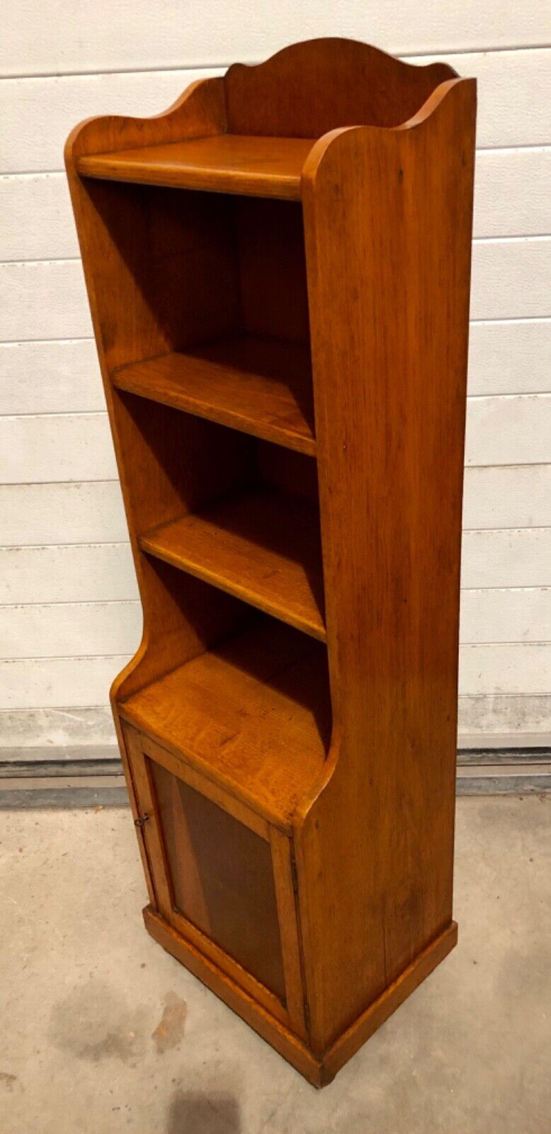 000748....Handsome Vintage Bookcase With Cupboard And Shelves( sold )
