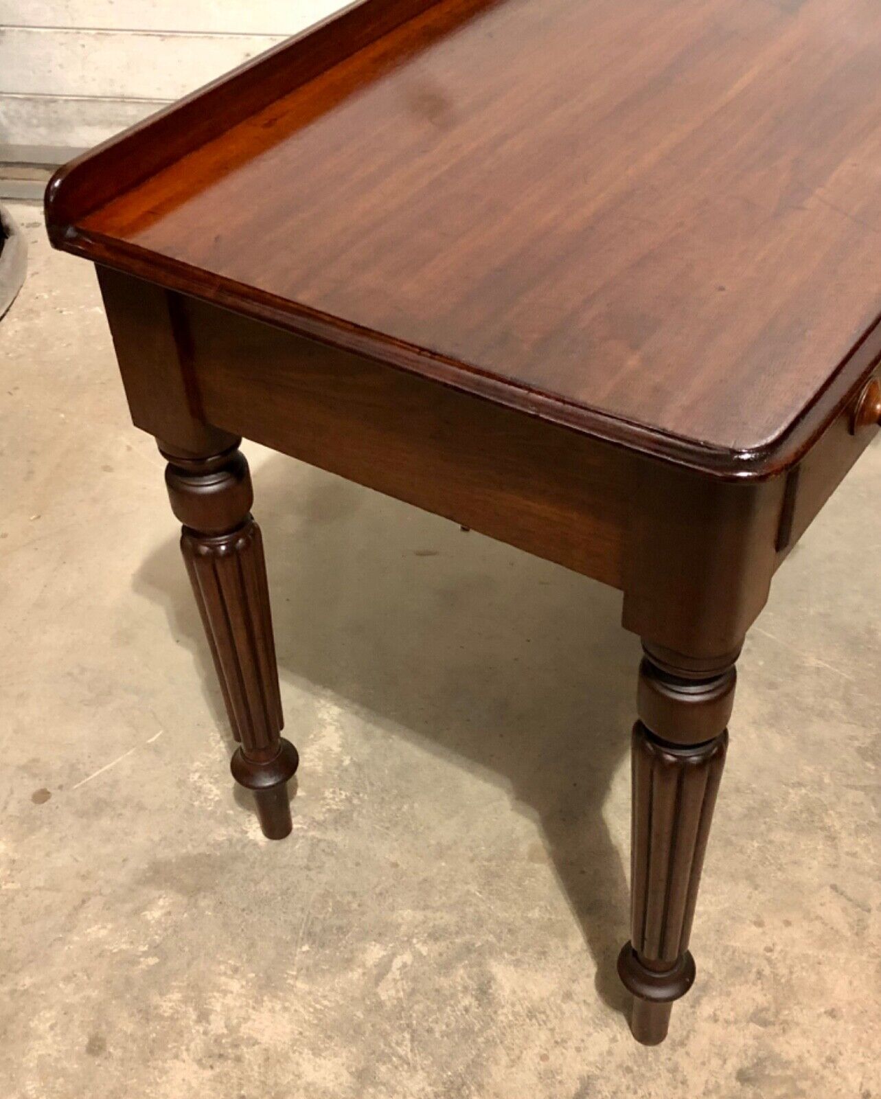 000756....Handsome Antique Mahogany Writing / Hall Table