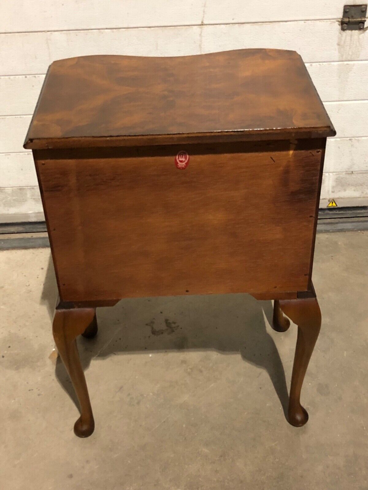 000768....Handsome Vintage Figured Walnut Bedside Chest / Lamp Table(sold )
