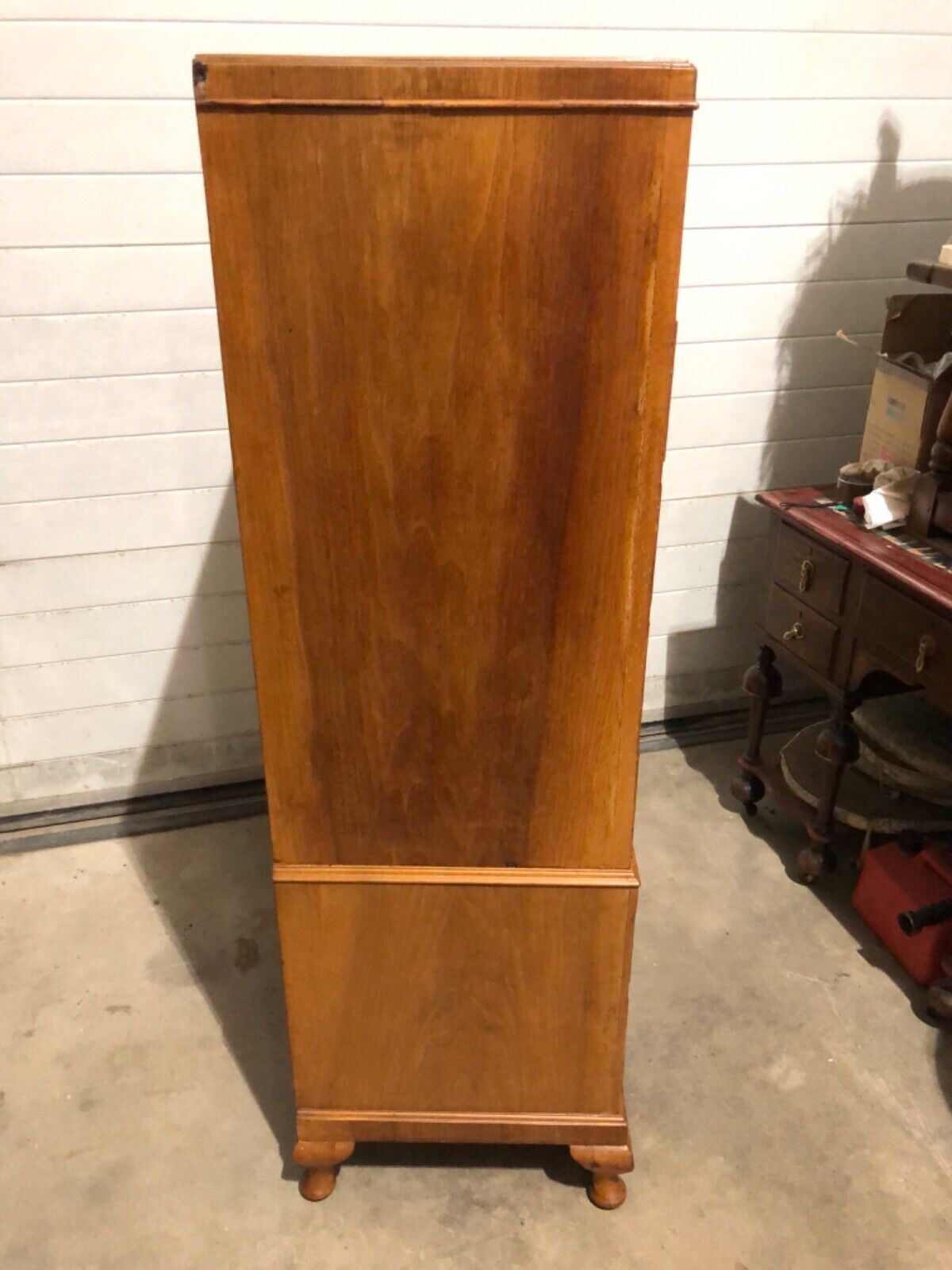 000776....Handsome Vintage Walnut Tallboy / Seven Drawer Tall Chest ( sold )
