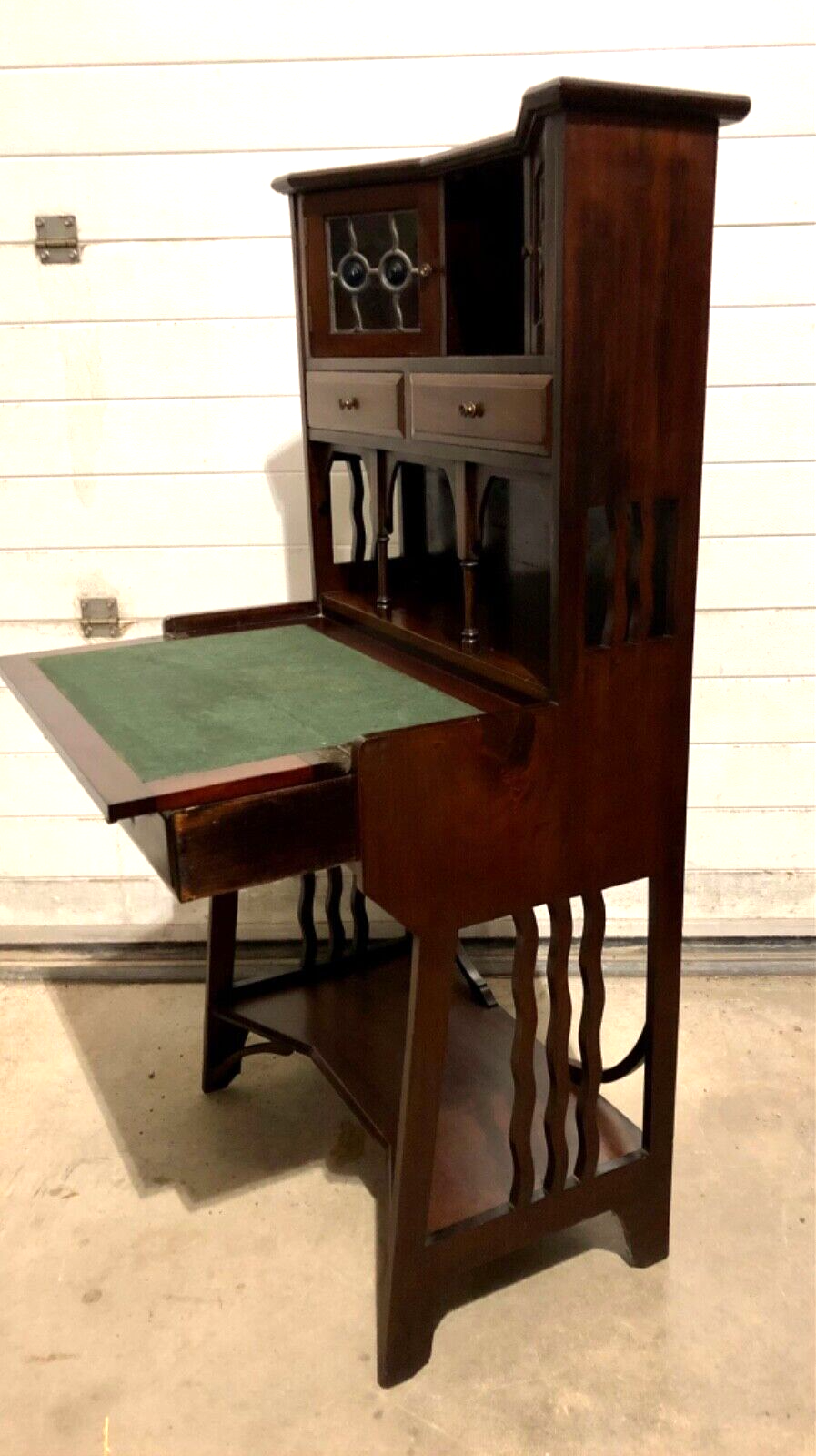 000786....Stunning Arts And Crafts Mahogany Writing Desk By Liberty's Of London ( Sold )