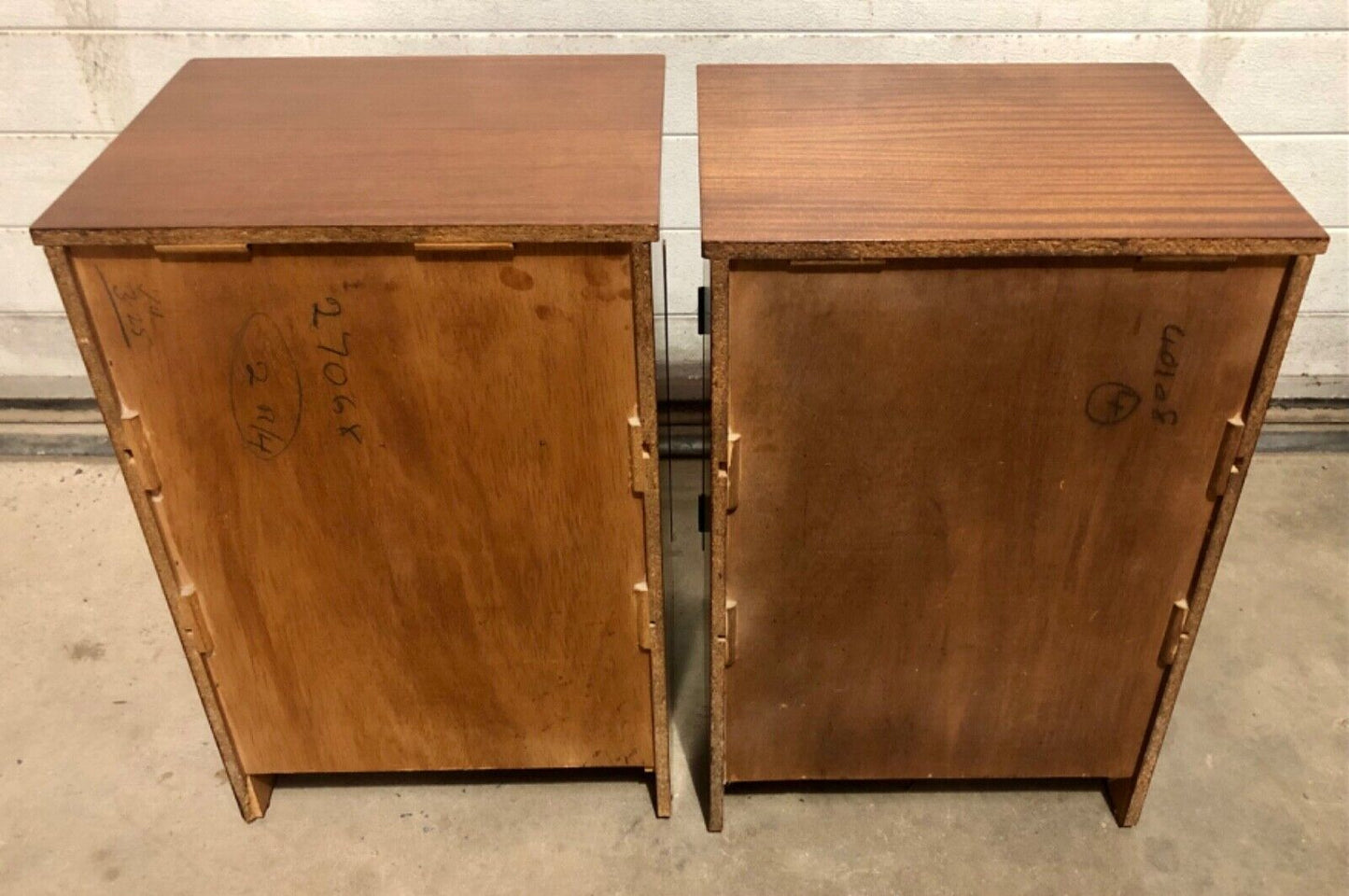 000823....Two Retro Teak Bedside Cabinets By Remploy ( sold )