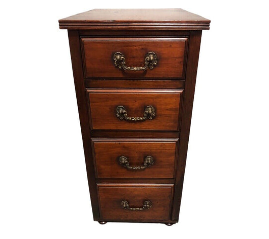 000821.....Handsome Antique Walnut Bedside Chest / Small Chest Of Drawers ( sold )