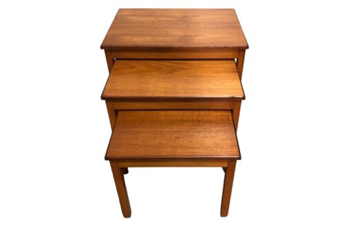 000861....Retro Teak Nest Of Tables / Danish Style Tables ( sold )