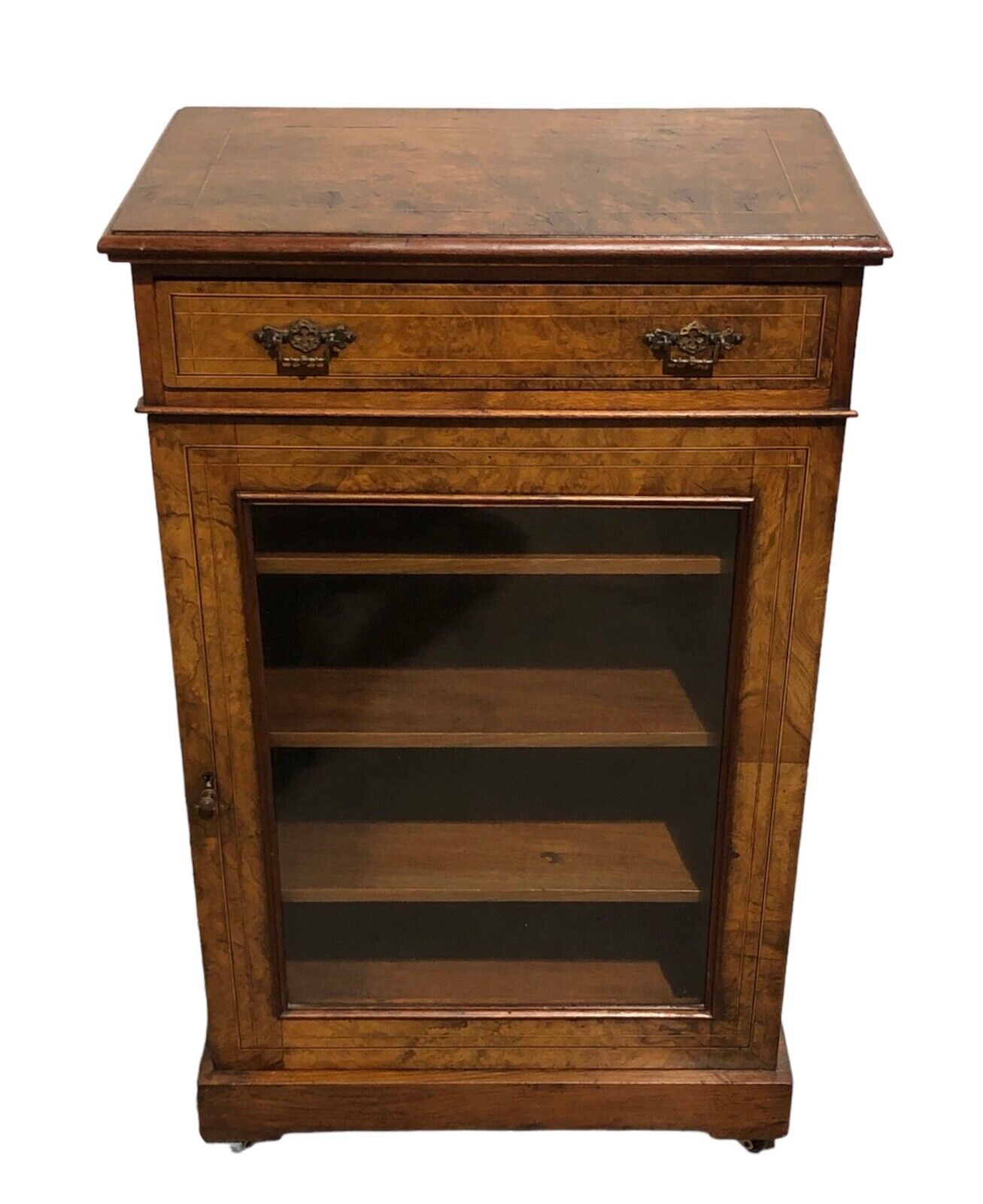 000773....Handsome Antique Walnut Pier Cabinet ( sold )
