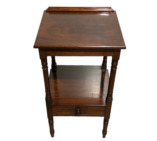 000763....Handsome Antique Regency Bedside Table / Nightstand ( sold )