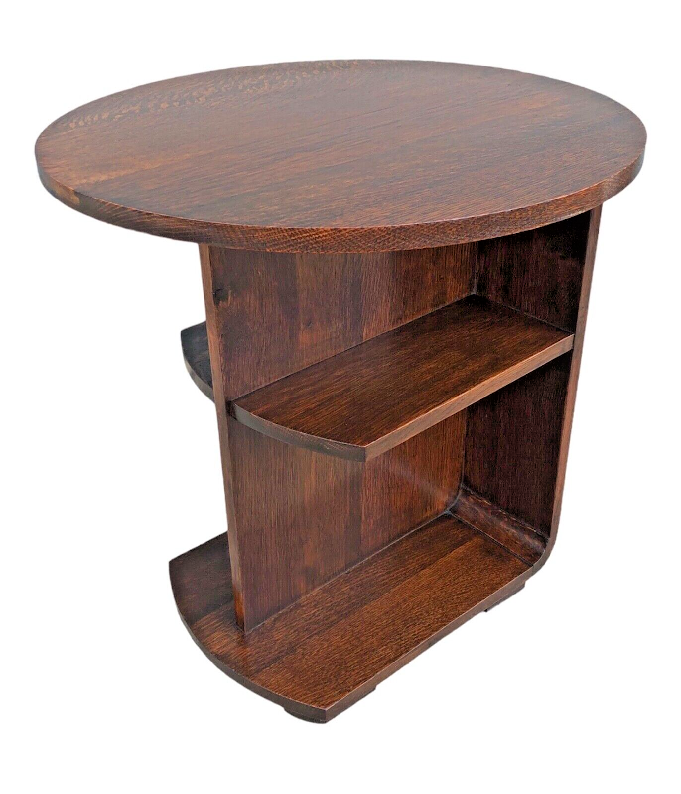 000816....Handsome Art Deco Solid Oak Coffee Table ( sold )