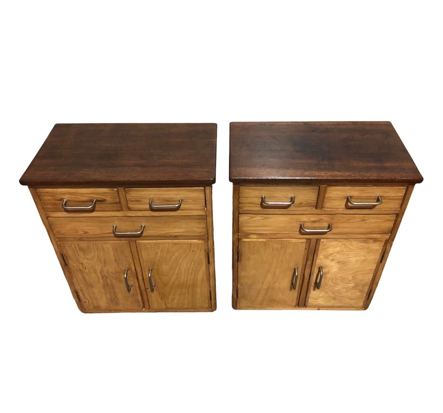 000774....Handsome Pair Of Vintage Cabinets / Bedside Cabinets