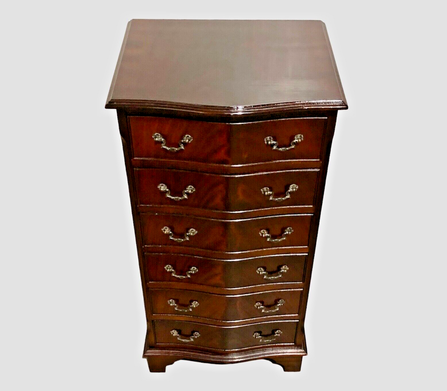 000764....Handsome Vintage Tallboy Chest / Chest Of Six Drawers ( sold )