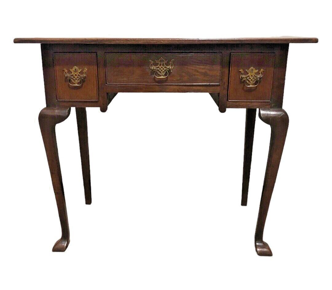 000801....Handsome Antique Oak Lowboy / Writing Table