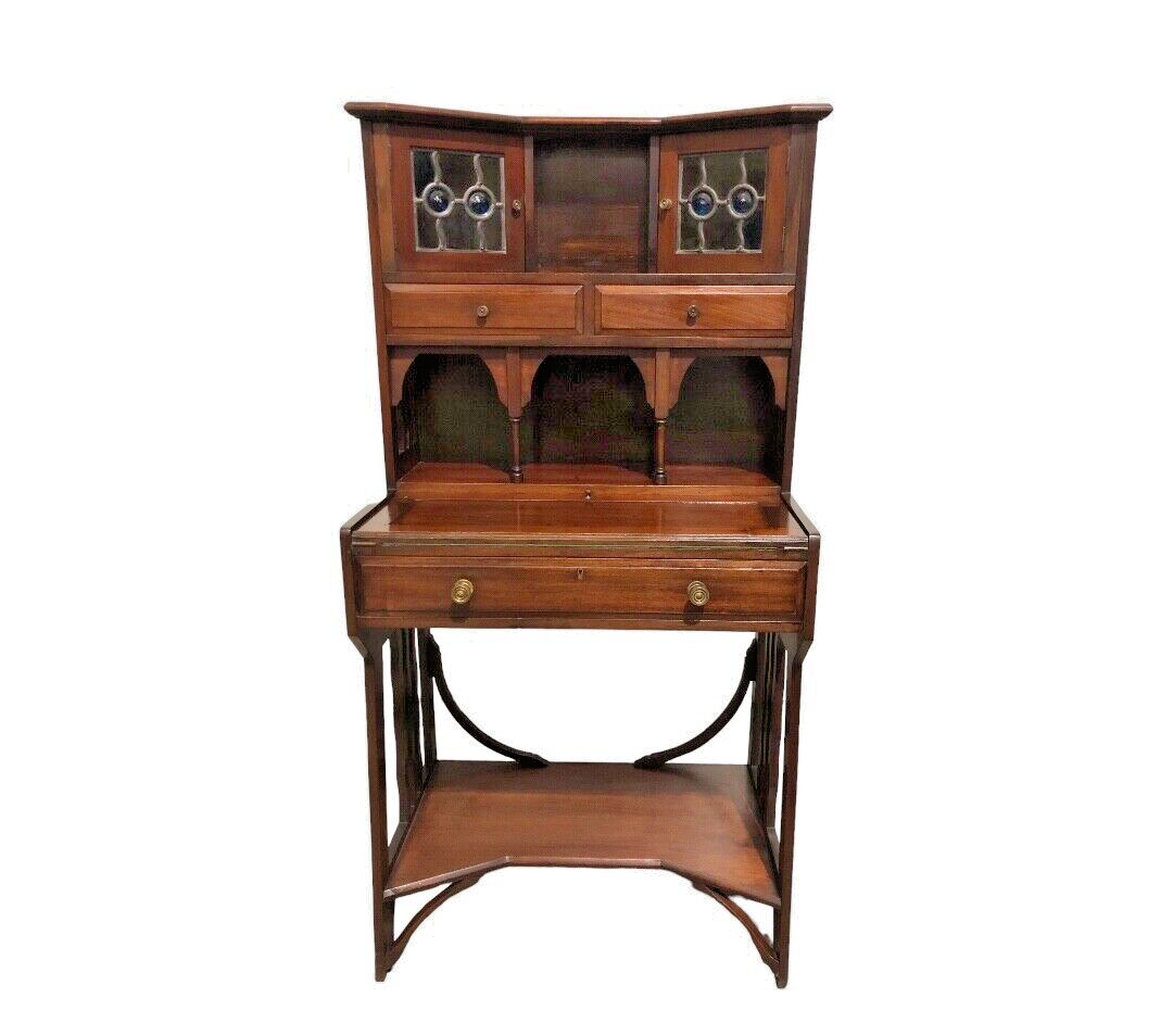000786....Stunning Arts And Crafts Mahogany Writing Desk By Liberty's Of London ( Sold )
