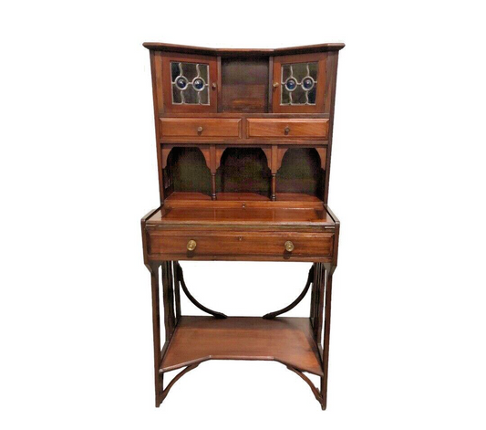000786....Stunning Arts And Crafts Mahogany Writing Desk By Liberty's Of London ( Sold )