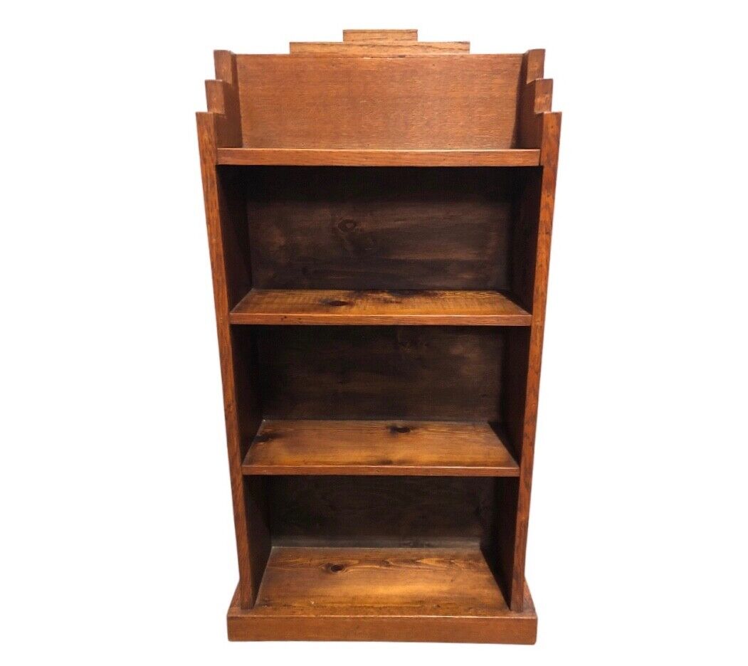 000758....Handsome Small Art Deco Bookcase / Bookshelf ( sold )