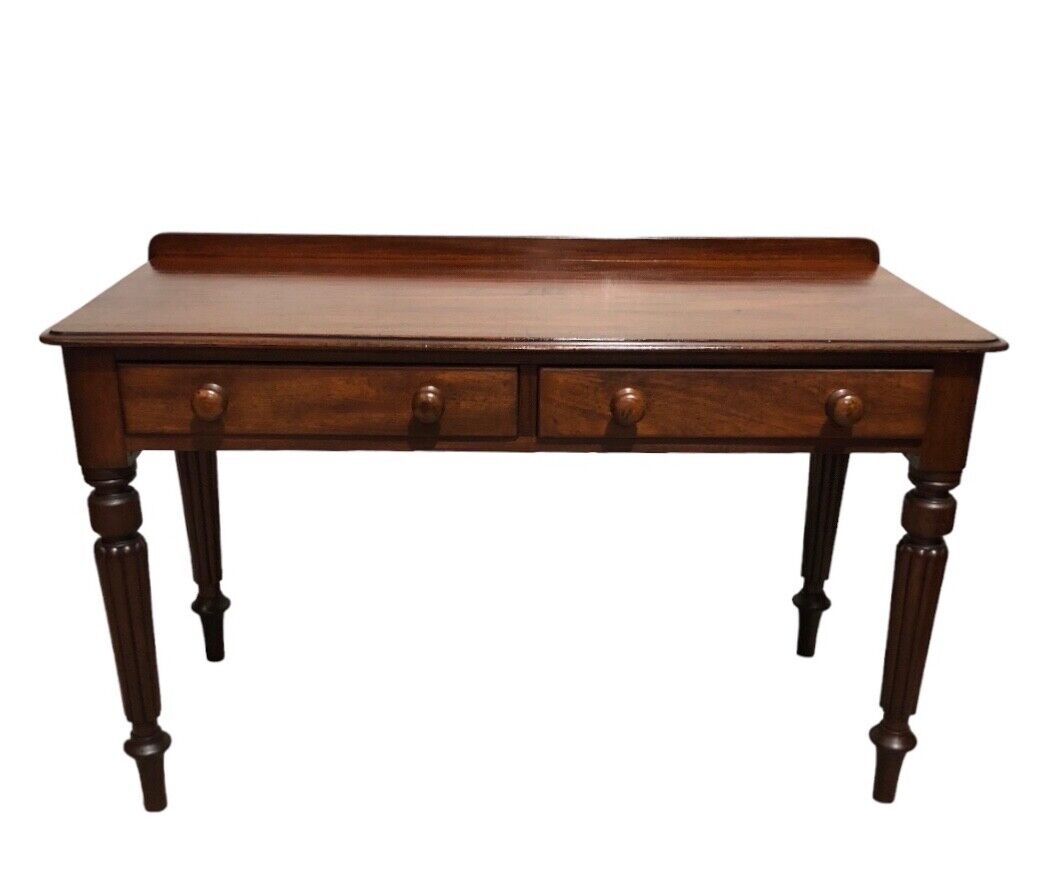 000756....Handsome Antique Mahogany Writing / Hall Table ( sold )
