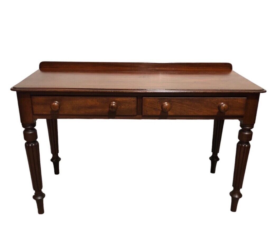 000756....Handsome Antique Mahogany Writing / Hall Table