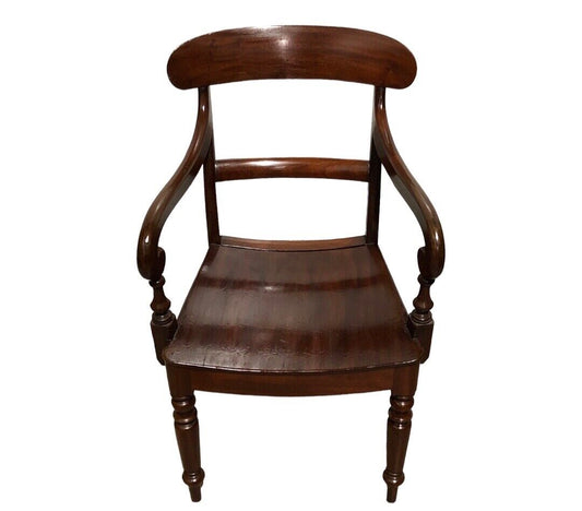 000761....Handsome Antique Regency Mahogany Carver Armchair ( sold )