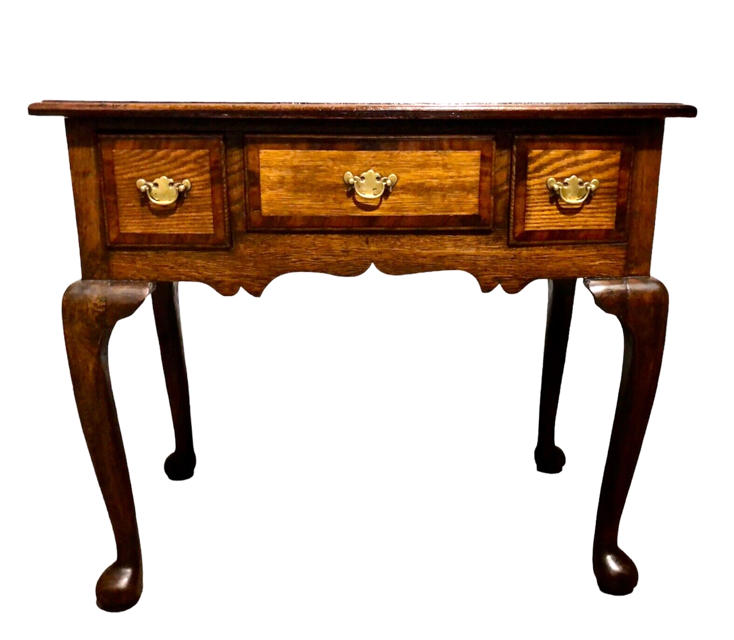 000796....Handsome Vintage Oak Lowboy Desk