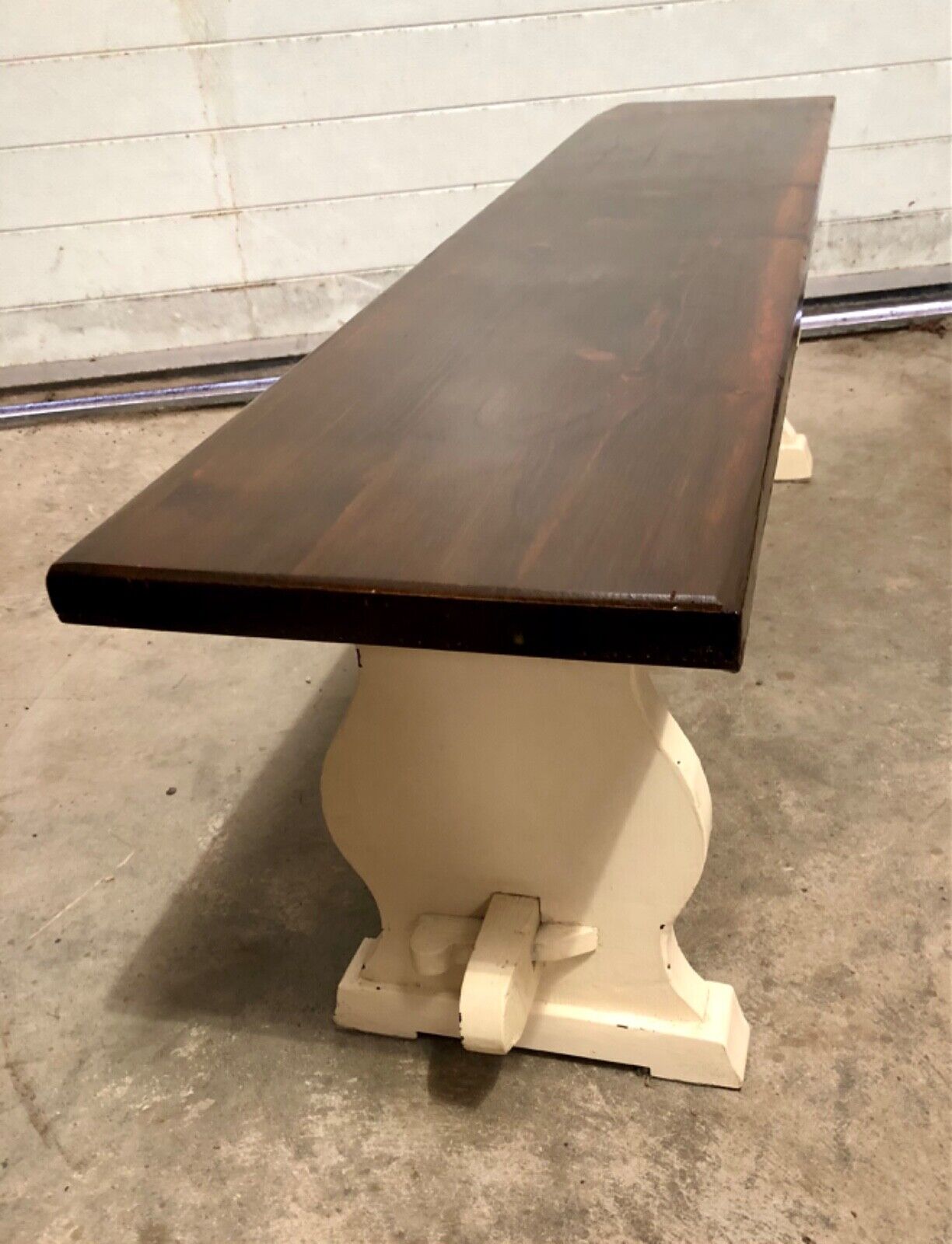000745....Classic Vintage Bench With Painted Base ( sold )