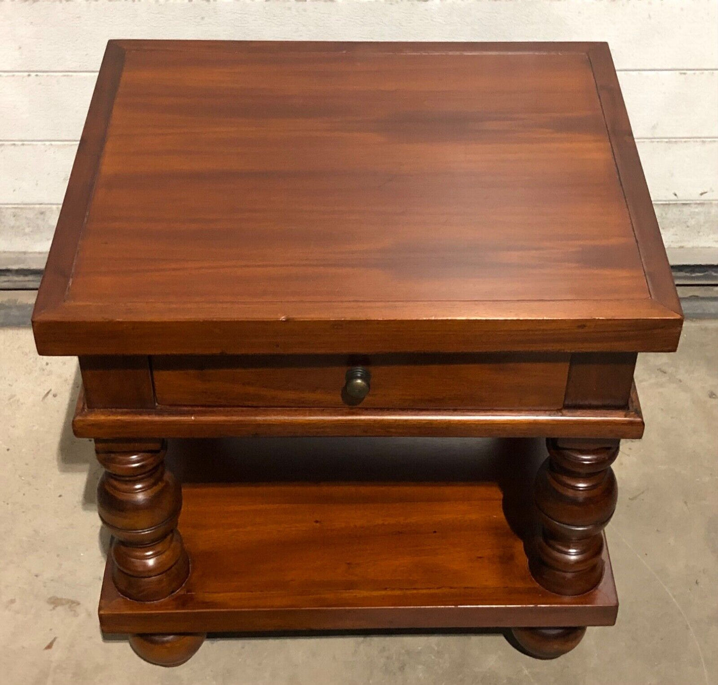 000771....Handsome Pair Of Vintage Bedside Tables / Lamp Tables ( sold )