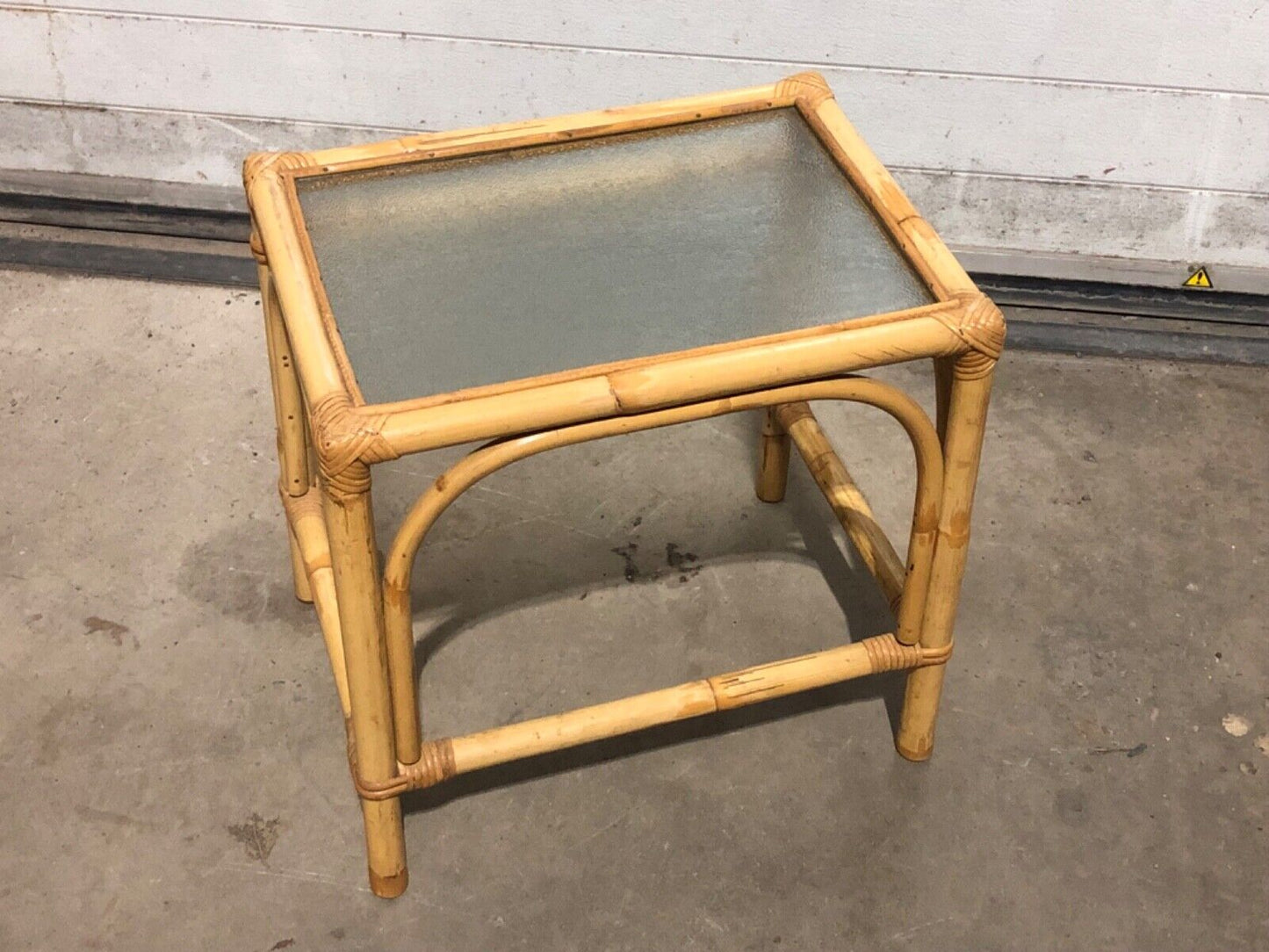 000769....Large Nest Of Vintage Bamboo Tables / Coffee Tables