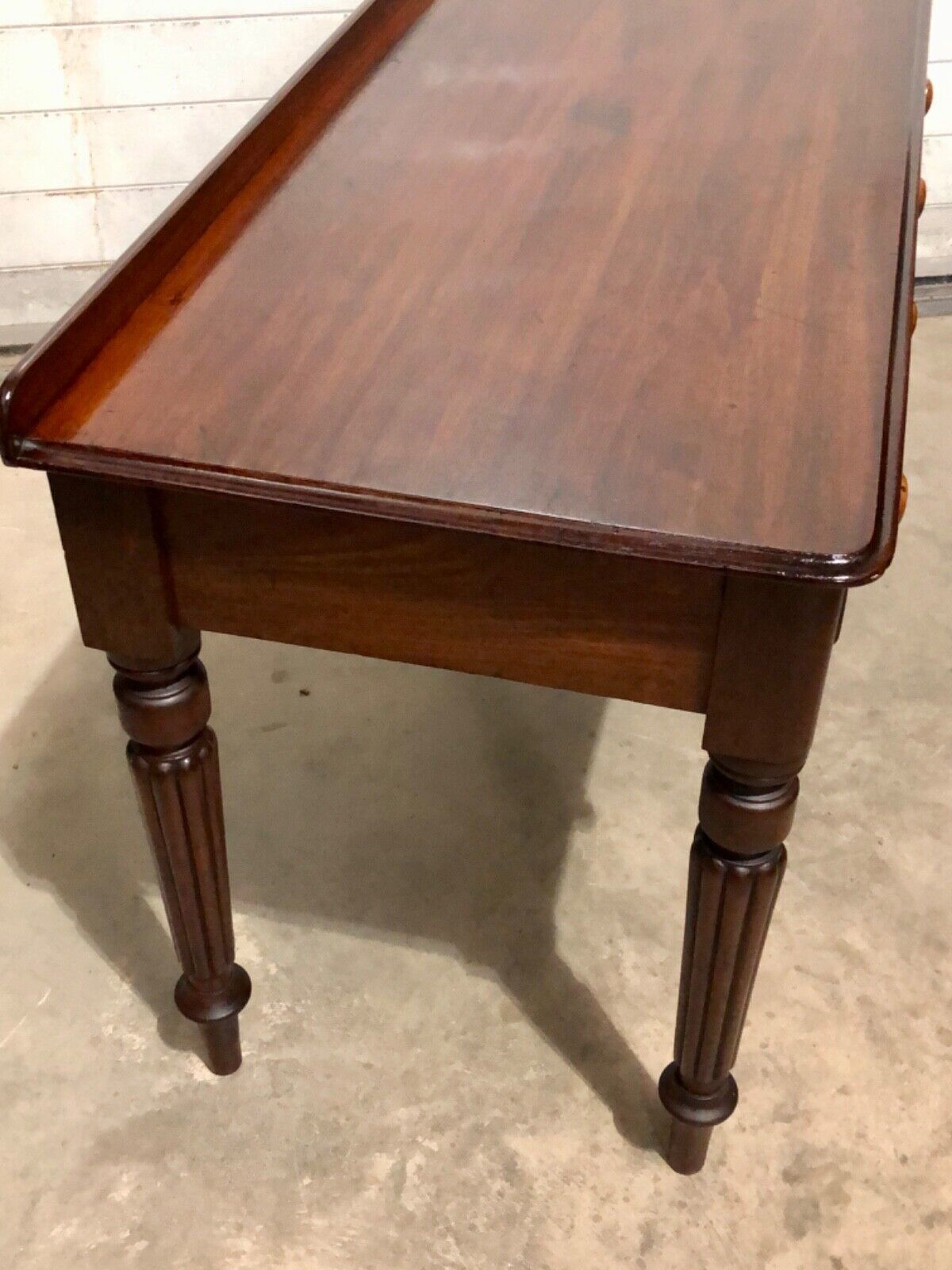 000756....Handsome Antique Mahogany Writing / Hall Table