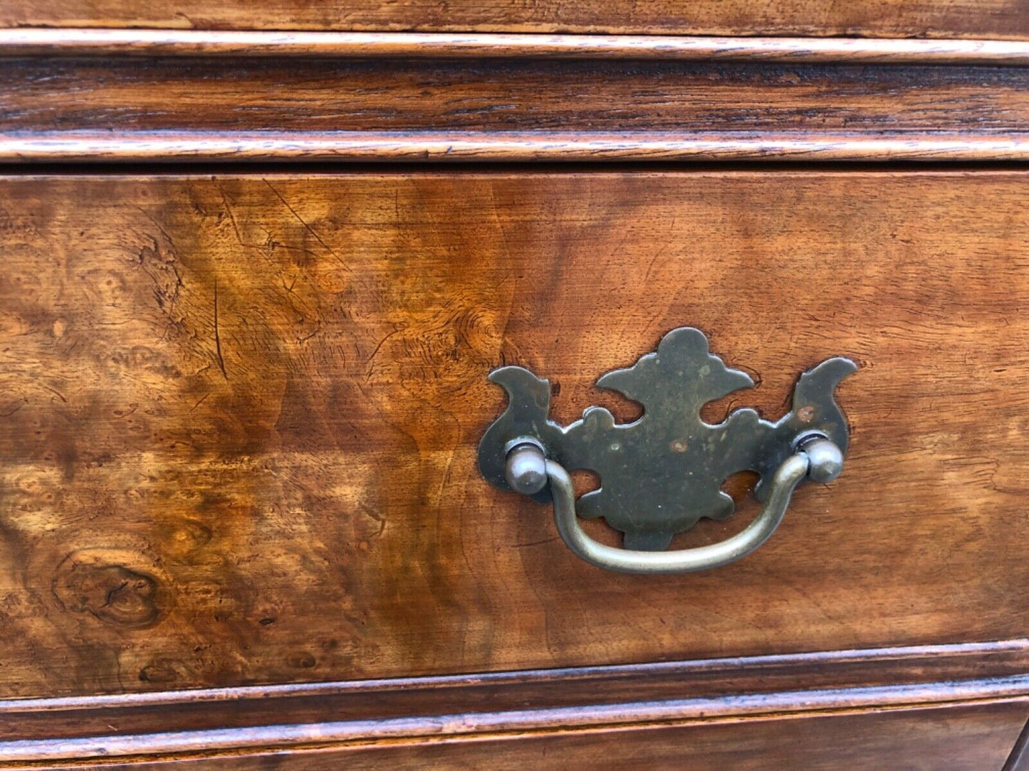 000819....Handsome Vintage Figured Walnut Tallboy Chest On Chest ( sold )
