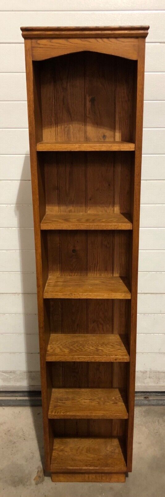 000789....Handsome Pair Of Vintage Solid Oak Bookcases