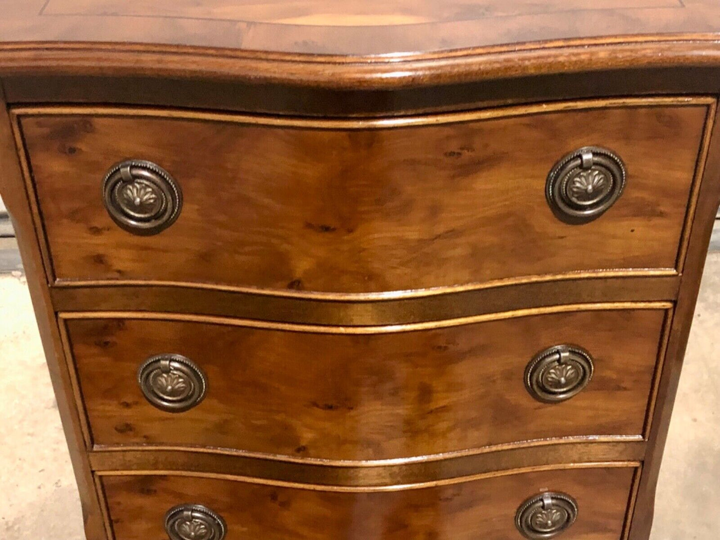 000781.....Handsome Pair Of Vintage Yew Bedside Chests / Bedside Tables( sold )