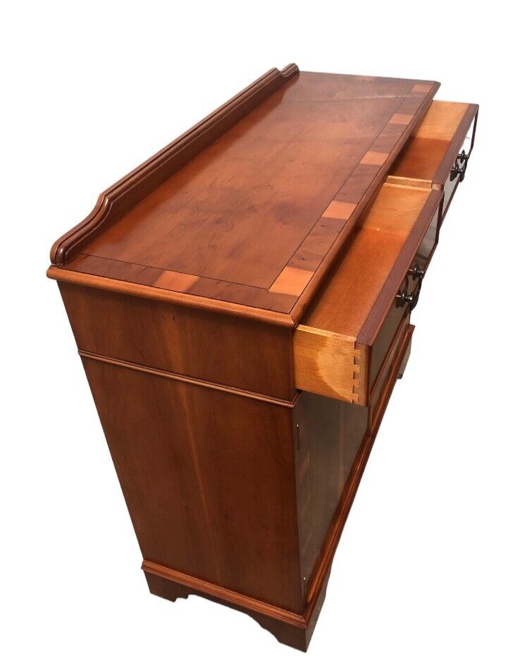 000824....Stunning Pair Of Vintage Yew Side Cabinets ( sold )