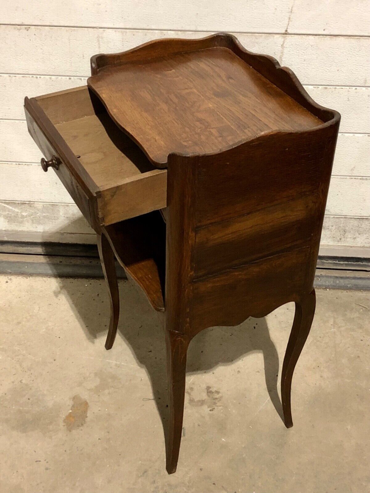 000766....Handsome Pair Of Antique French Oak Bedside Tables / Nightstands( sold )