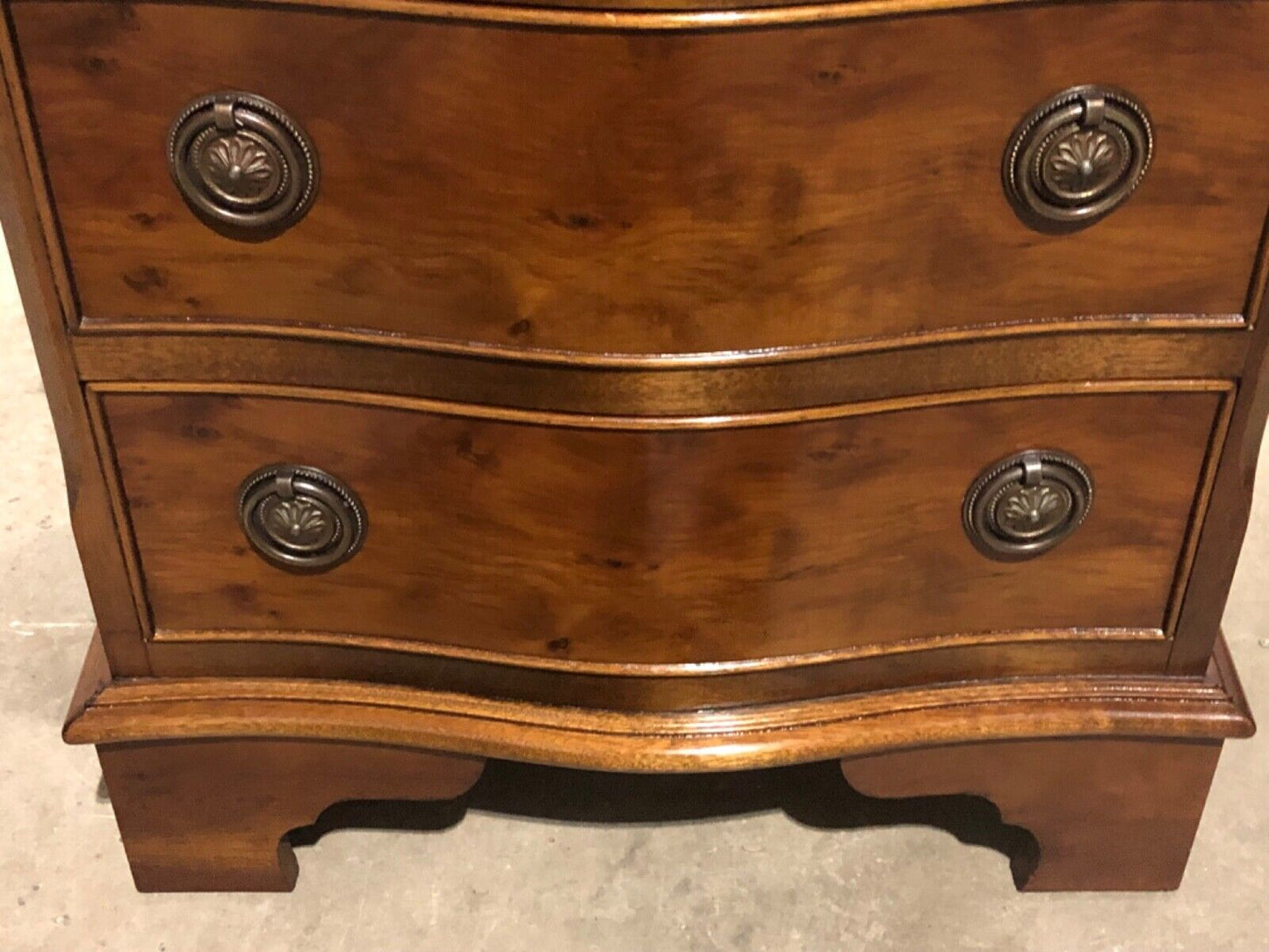 000781.....Handsome Pair Of Vintage Yew Bedside Chests / Bedside Tables( sold )