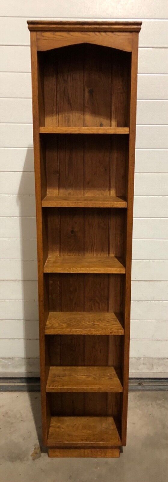000789....Handsome Pair Of Vintage Solid Oak Bookcases