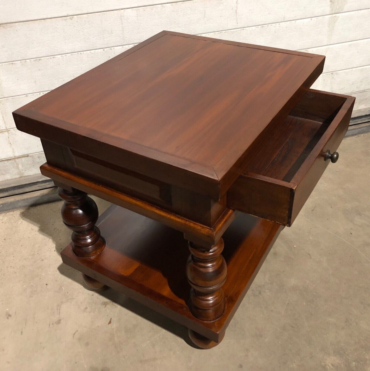 000771....Handsome Pair Of Vintage Bedside Tables / Lamp Tables ( sold )
