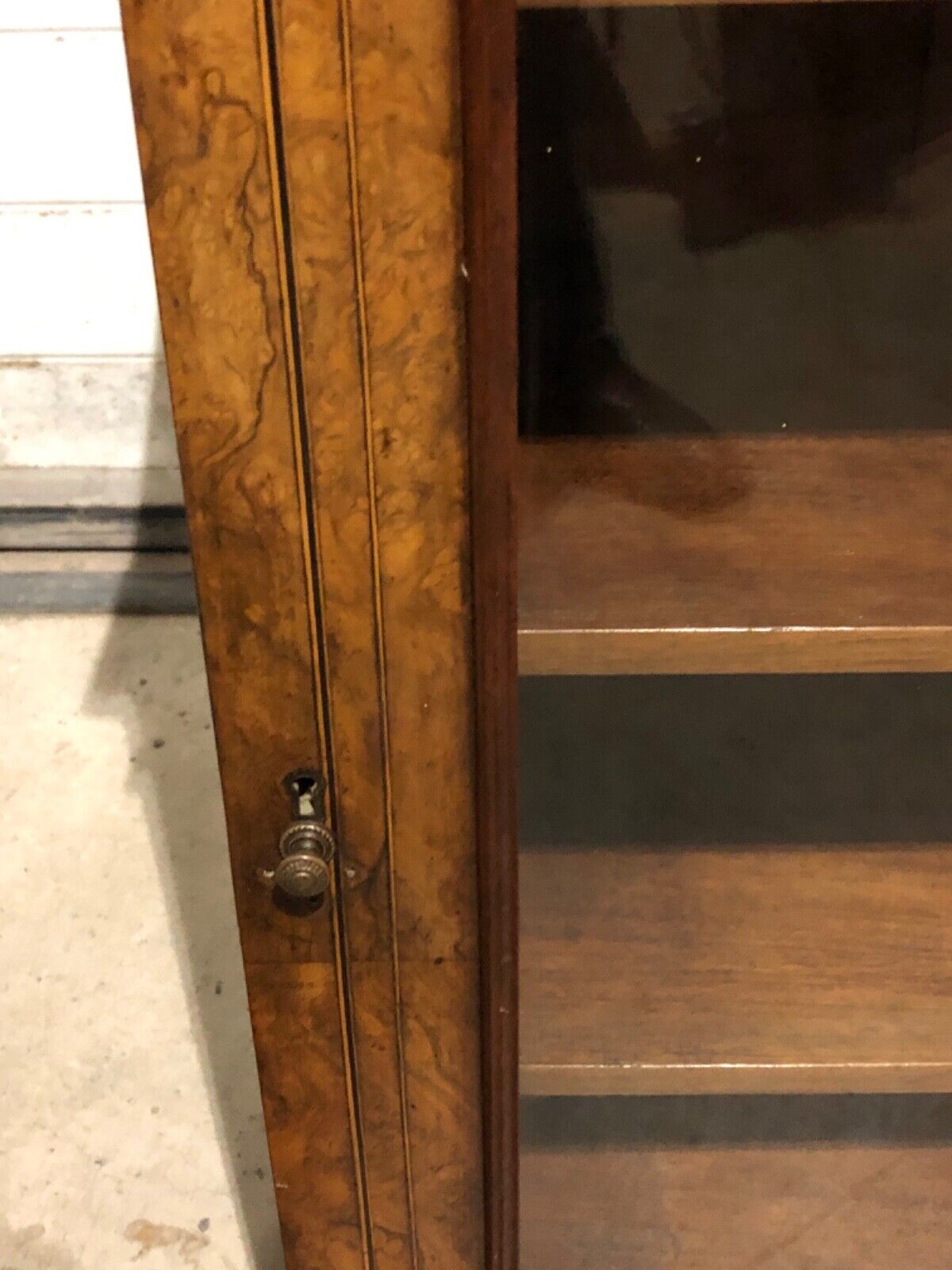 000773....Handsome Antique Walnut Pier Cabinet ( sold )