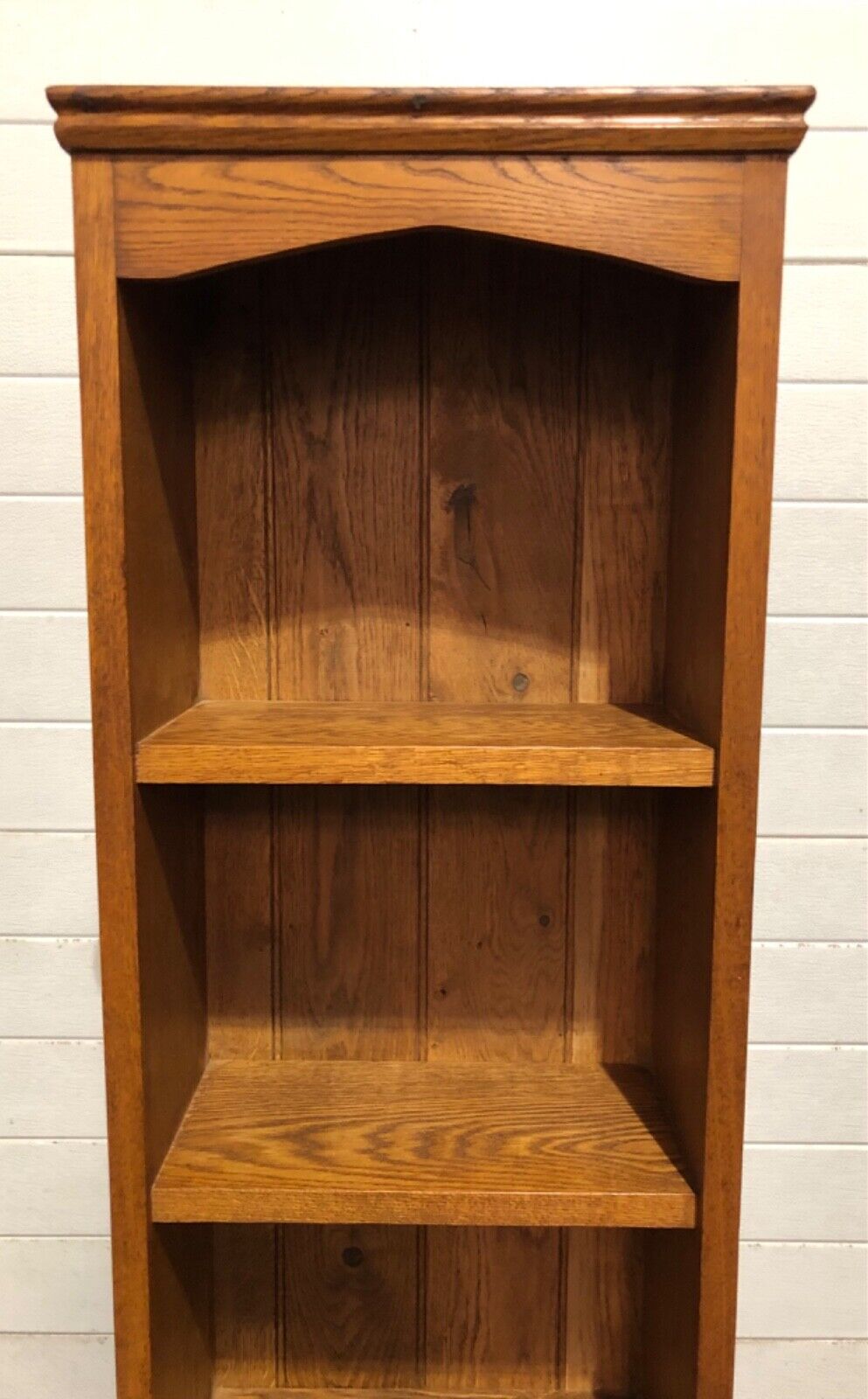 000789....Handsome Pair Of Vintage Solid Oak Bookcases