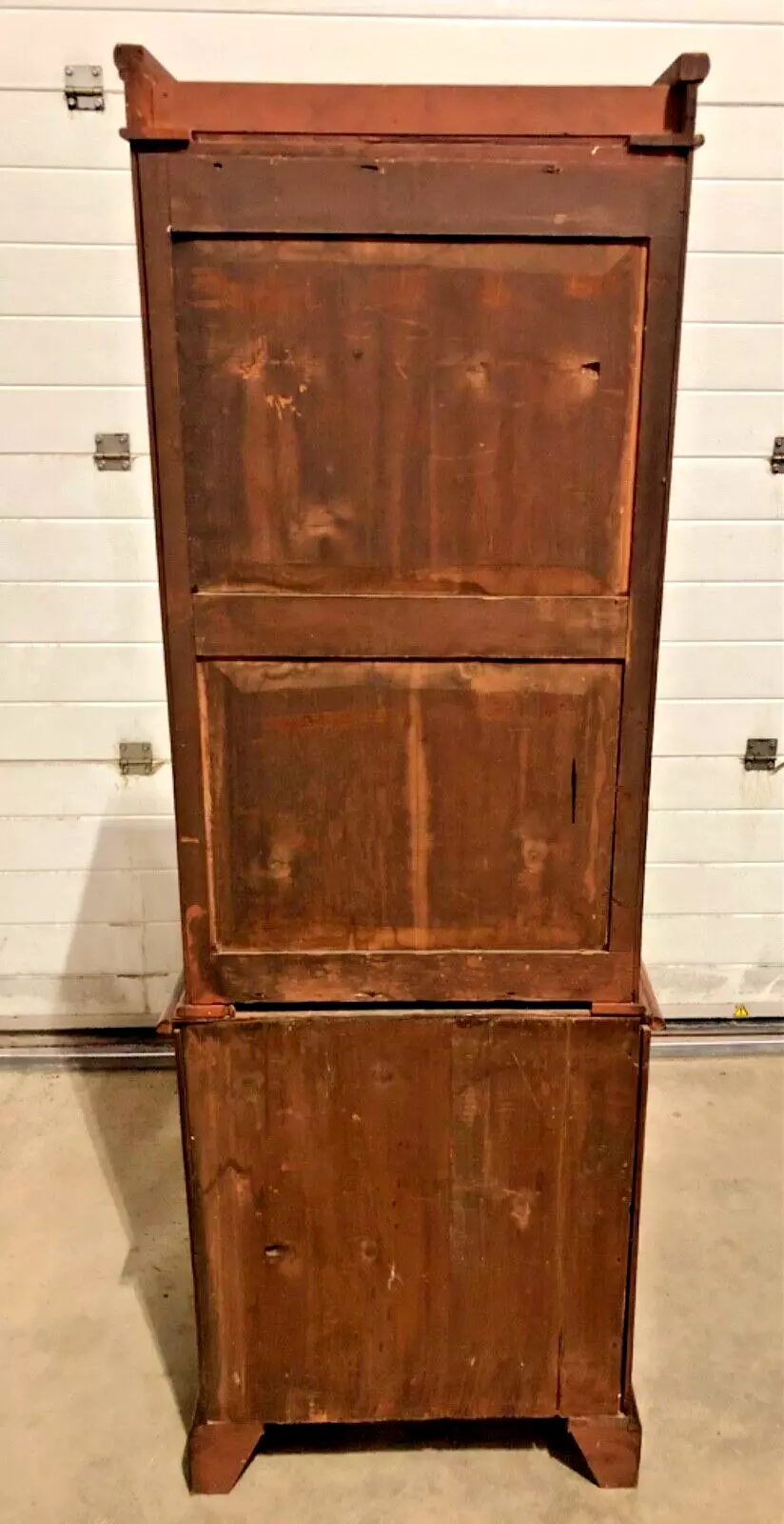 000730....Handsome Antique Faded Mahogany Bookcase With Cupboard Beneath ( sold )