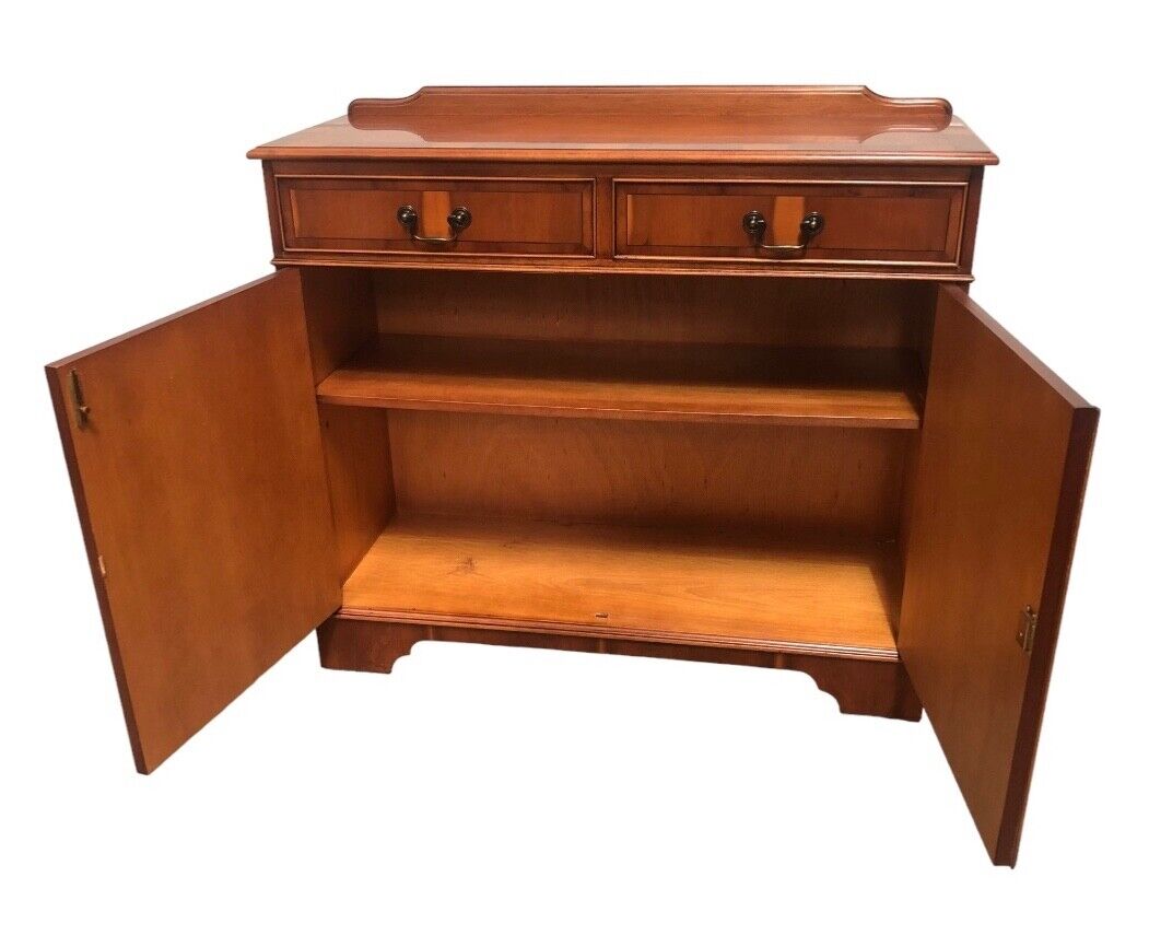 000824....Stunning Pair Of Vintage Yew Side Cabinets ( sold )