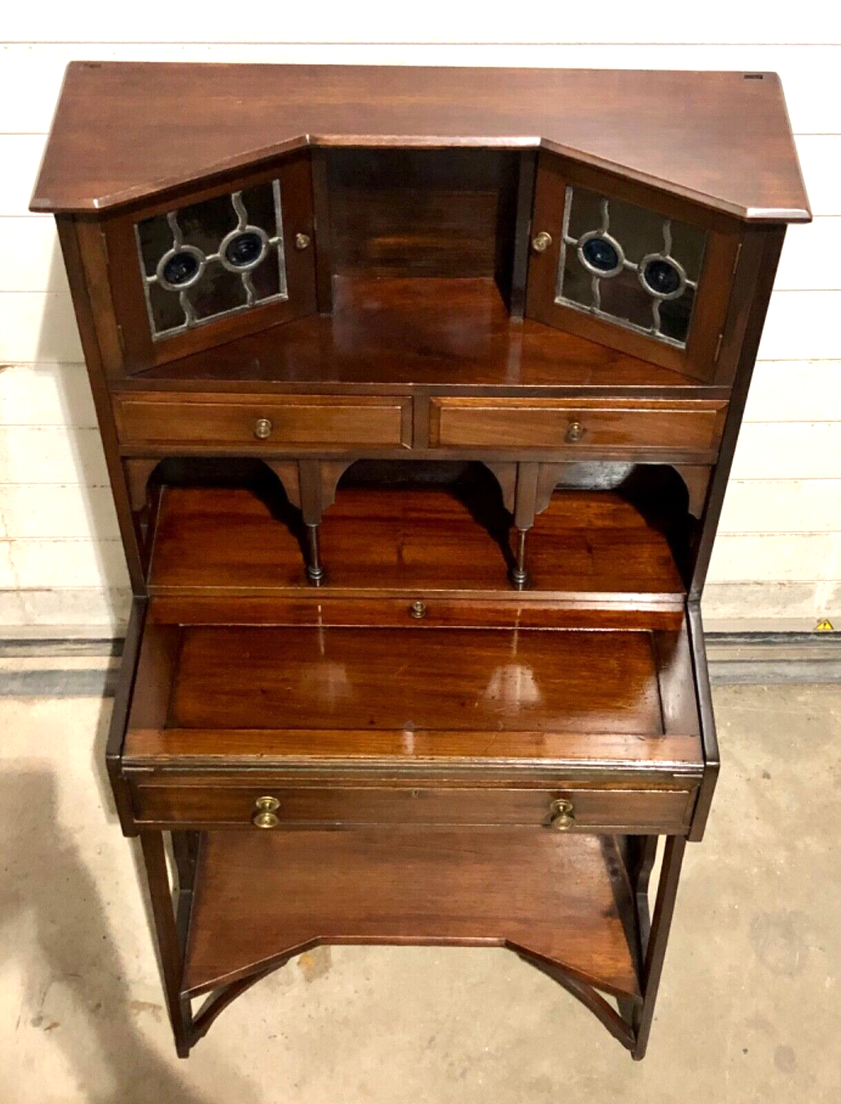 000786....Stunning Arts And Crafts Mahogany Writing Desk By Liberty's Of London ( Sold )