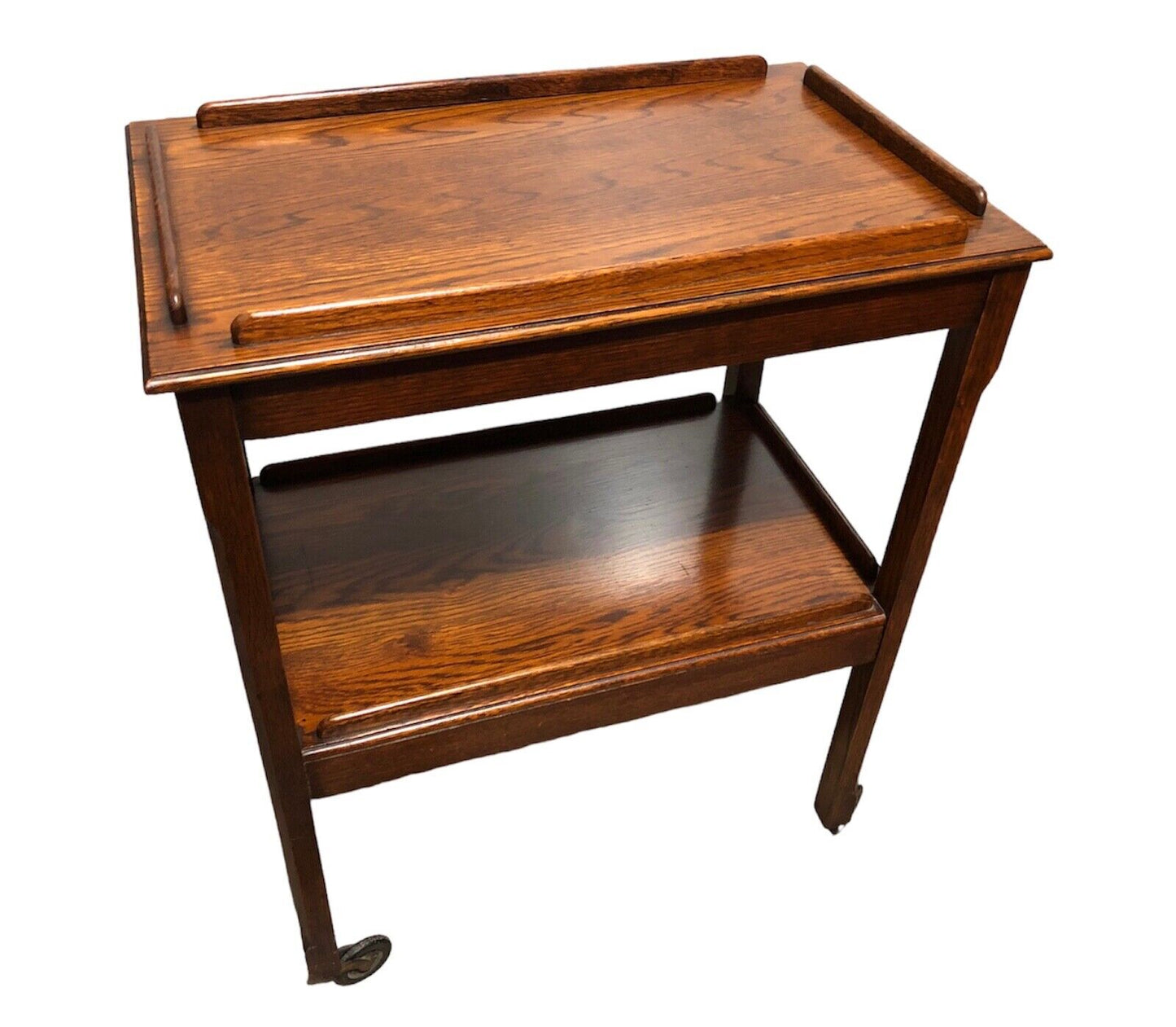 000795.... Handsome Vintage Arts And Crafts Oak Trolley / Buffet ( sold )