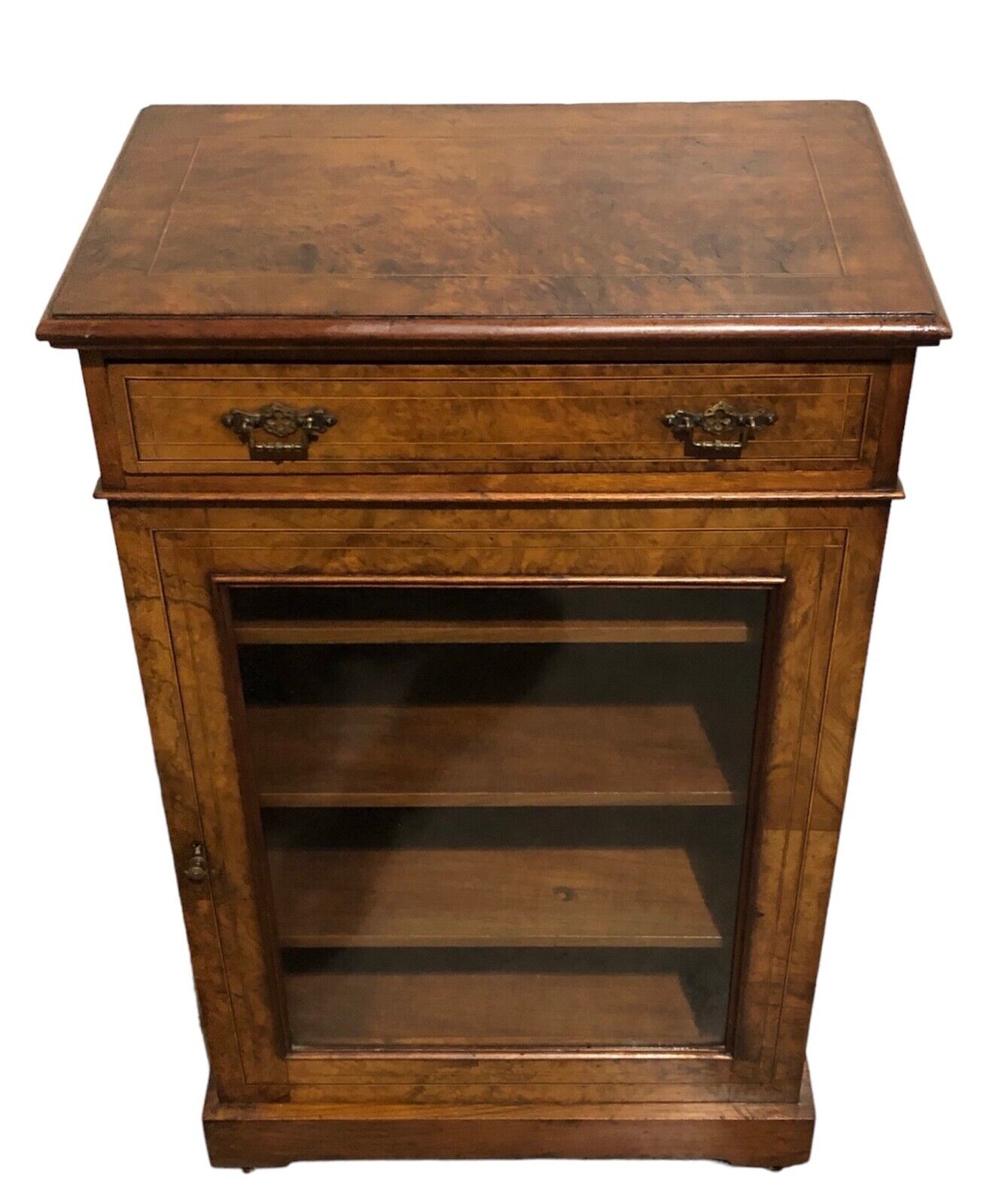 000773....Handsome Antique Walnut Pier Cabinet ( sold )