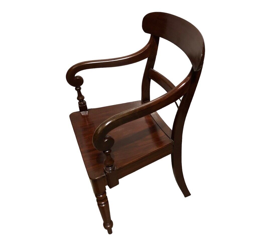 000761....Handsome Antique Regency Mahogany Carver Armchair ( sold )