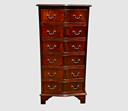 000764....Handsome Vintage Tallboy Chest / Chest Of Six Drawers ( sold )