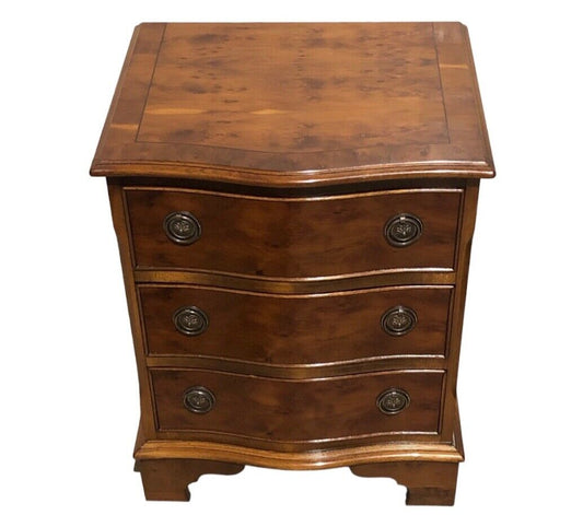 000781.....Handsome Pair Of Vintage Yew Bedside Chests / Bedside Tables( sold )