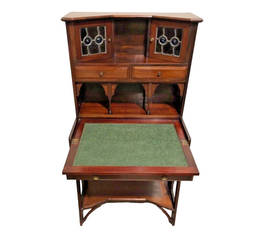 000786....Stunning Arts And Crafts Mahogany Writing Desk By Liberty's Of London ( Sold )