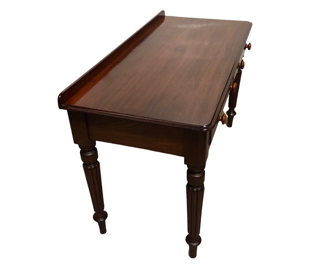 000756....Handsome Antique Mahogany Writing / Hall Table